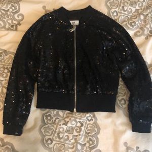 H&M Girls Sequin Black Jacket